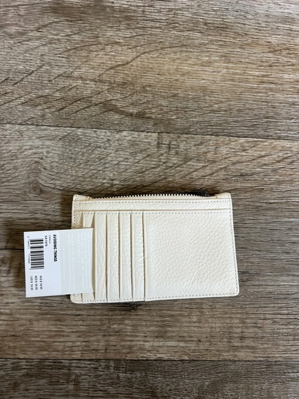 Status Anxiety Avoiding Things Wallet in Chalk Cream Color